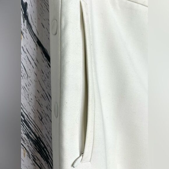 NWT Tibi Anson Cargo Skinny Pants with Back Hem Splits in Ivory Size 8 - Picture 4 of 11